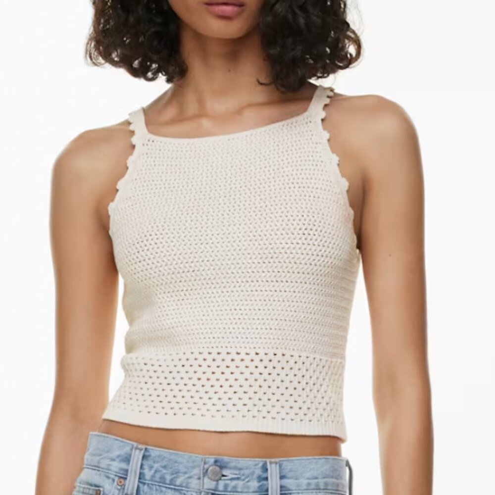 Aritzia Wilfred Free Sunset Top Shirt Cream White Small